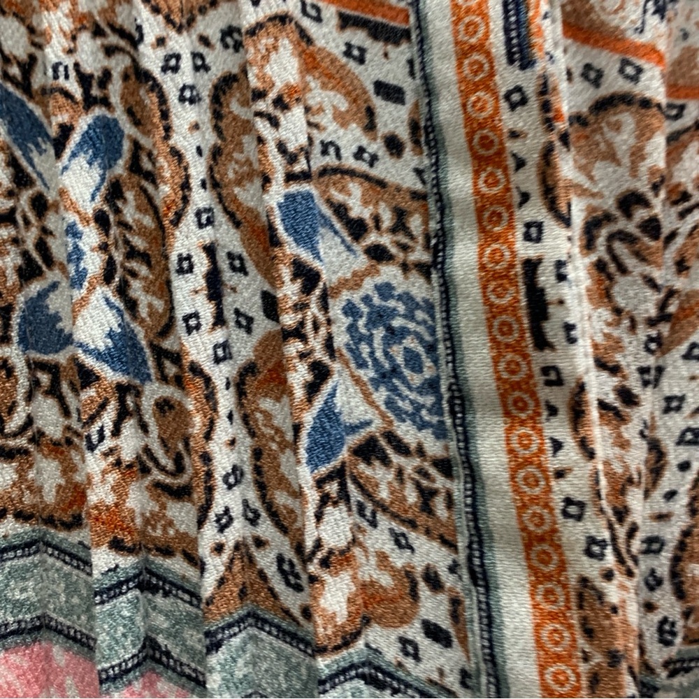 DANIEL RAINN Handkerchief Print Peasant Boho Blouse XXL - Picture 5 of 14